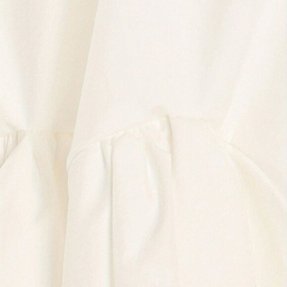 White Casual Women's Spaghetti Strap Rhinestone Cutout Mini A-Line Dress - Picture 6 of 10